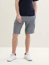 TOM TAILOR Bermudas Regular Cargoshorts mit Gürtel rauchblau