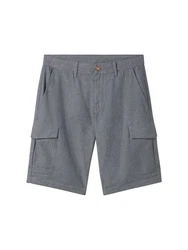 TOM TAILOR Bermudas Regular Cargoshorts mit Gürtel rauchblau
