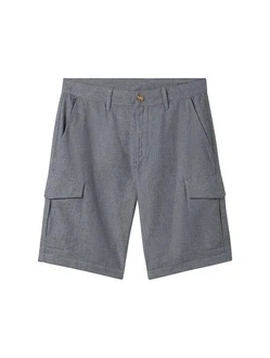 TOM TAILOR Bermudas Regular Cargoshorts mit Gürtel rauchblau