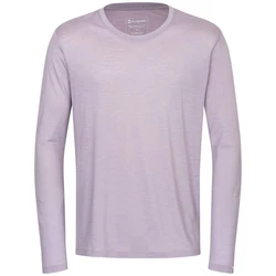 Kaipara Merino Sportswear Langarmshirt Merino Longsleeve Herren Regularfit Lila/Rosa
