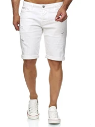 Red Bridge Herren Jeans Shorts Kurze Hose Denim Bermuda Stretch Capri Basic Weiß/Creme