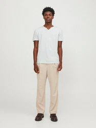 Jack & Jones T-Shirt Splitneck Tee hellblau