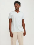 Jack & Jones T-Shirt Splitneck Tee hellblau
