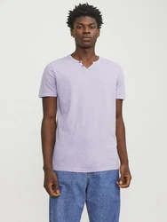 Jack & Jones T-Shirt Splitneck Tee Rosa