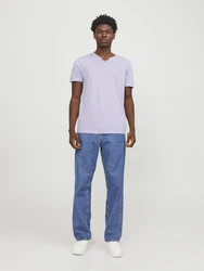 Jack & Jones T-Shirt Splitneck Tee Rosa