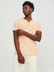 Jack & Jones T-Shirt Splitneck Tee apricot