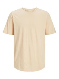 T-Shirt Basic T-Shirt Rundhals Kurzarm JJEBASHER 5979 in Orange