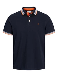 Jack & Jones Poloshirt JJEPAULOS POLO SS NOOS Blau (3613)