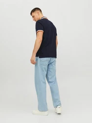 Jack & Jones Poloshirt JJEPAULOS POLO SS NOOS Blau (3613)