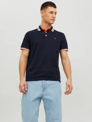 Jack & Jones Poloshirt JJEPAULOS POLO SS NOOS Blau (3613)