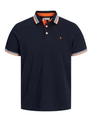 Jack & Jones Poloshirt JJEPAULOS POLO SS NOOS Blau (3613)