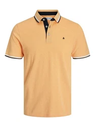 Jack & Jones Poloshirt JJEPAULOS POLO SS NOOS Orange/Gelb