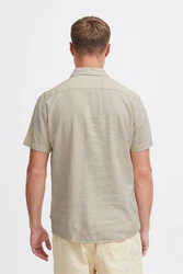 !Solid Leinenhemd SDAllan Khaki/Weiß/Beige