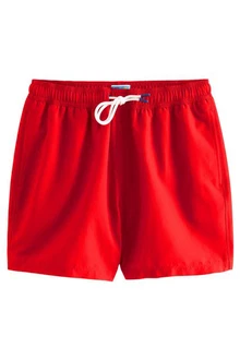 Next Badeshorts Schlichte Badeshorts Rot/Dunkelrot