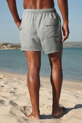 Next Badeshorts Schlichte Badeshorts Khaki/Grau/Beige