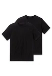 Schiesser Unterziehshirt American T-Shirt Rundhals Multipack Schwarz/Dunkelgrau