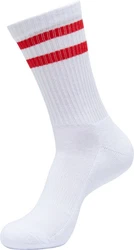 URBAN CLASSICS Socken Double Stripe 5-Pack Rot/Weiß/Dunkelrot/Creme