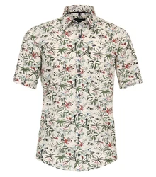 CASAMODA Kurzarm Hemd Freizeithemd Print Rot/Rosa