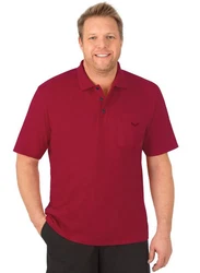 Trigema Poloshirt aus Single-Jersey Dunkelrot/Rot