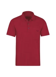 Trigema Poloshirt aus Single-Jersey Dunkelrot/Rot