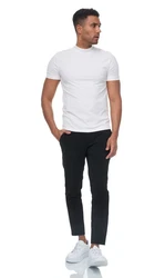 Denim House Chinohose Herren Stoffhose Chino Hose in Slim Fit mit Stretch Schwarz