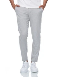 Denim House Chinohose Herren Stoffhose Chino Hose in Slim Fit mit Stretch Grau