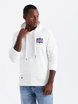 OMBRE Kapuzensweatshirt Herren-Kapuzenpullover Weiß/Creme