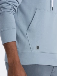 OMBRE Kapuzensweatshirt Herren-Kapuzenpullover Hellblau/Blau/Grau