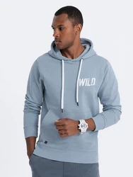 OMBRE Kapuzensweatshirt Herren-Kapuzenpullover Hellblau/Blau/Grau