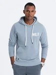 OMBRE Kapuzensweatshirt Herren-Kapuzenpullover Hellblau/Blau/Grau