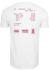 MisterTee Kurzarmshirt Cash Only Tee Grau/Rot/Weiß