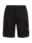 Calvin Klein Jeans Cargoshorts CARGO SHORT mit Logopatch Schwarz/Dunkelblau