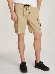 Calvin Klein Jeans Cargoshorts CARGO SHORT mit Logopatch Khaki/Beige/Braun