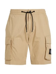Calvin Klein Jeans Cargoshorts CARGO SHORT mit Logopatch Khaki/Beige/Braun
