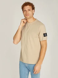 Calvin Klein Jeans T-Shirt BADGE REGULAR TEE Khaki/Beige/Braun