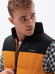 Herren Weste Ombre Gelb/Orange/Braun