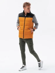 Herren Weste Ombre Gelb/Orange/Braun