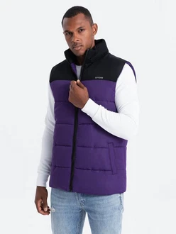 Herren Weste Ombre Fliederfarben/Lila/Dunkelblau Herren Weste Ombre Fliederfarben/Lila/Dunkelblau