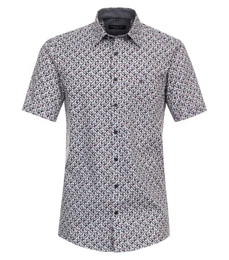 Kurzarmhemd Freizeithemd mit Allover-Print im Comfort Fit