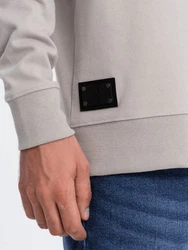 OMBRE Sweatshirt mit Polokragen Herren Grau/Khaki/Braun/Hellgrau/Beige