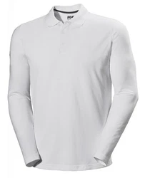Helly Hansen M Crewline Long-sleeve Polo Herren Grau/Hellgrau/Weiß