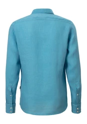 BOSS ORANGE Langarmshirt mit Kontrastdetails Blau/Hellblau/Türkis