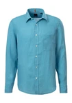 BOSS ORANGE Langarmshirt mit Kontrastdetails Blau/Hellblau/Türkis