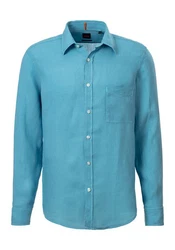 BOSS ORANGE Langarmshirt mit Kontrastdetails Blau/Hellblau/Türkis