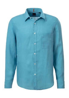 BOSS ORANGE Langarmshirt mit Kontrastdetails Blau/Hellblau/Türkis