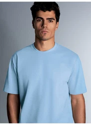 Trigema T-Shirt in Piqué-Qualität Hellblau/Blau