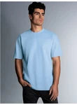 Trigema T-Shirt in Piqué-Qualität Hellblau/Blau