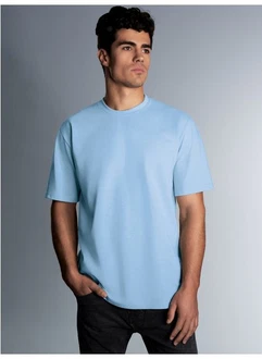 Trigema T-Shirt in Piqué-Qualität Hellblau/Blau Trigema T-Shirt in Piqué-Qualität Hellblau/Blau