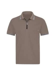 Trigema Poloshirt mit Reißverschluss grau/taupe