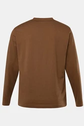 JP1880 Langarmshirt Basic V-Ausschnitt Braun/Khaki/Beige